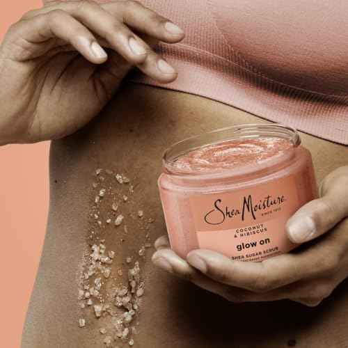 SheaMoisture Shea Sugar Body Scrub For Glowing Radiance Coconut Hibiscus Glowing Radiance Body Scrub With 24h Shea Moisture Nutrients 12 oz