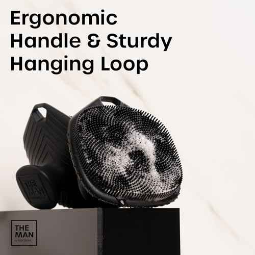 The Man Silicone Face Scrubber for Men, Exfoliating Face Massager, Flex Face Brush for Men, Removes Dead & Dry Skin, Shower Facial Cleansing Brush (Single Face Scrubber)