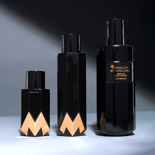 Onyx Body Spray, 8 oz - Luxurious Long-Lasting Perfume for Men - Fougere Amber Wood Fragrance - Cardamon, Pear, Bergamot Top Notes - Ideal Gift for Men