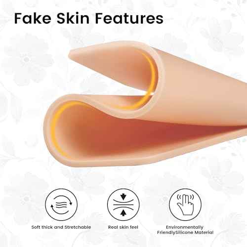 8PCS Tattoo Skin 3MM - 6¡¿8" Realistic Double Sided Fake Skin with 3mm Thickness, Ideal for Beginner and Pro Tattoo Artists - Soft Skin with Realistic Feel, Tattoo Supplies