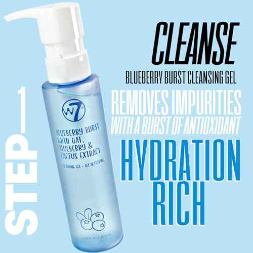 W7 Self Care Skincare Set | Face Cleanser, Toner, Serum, Moisturizer & Lip Mask | Complete Daily Face Routine | Full Size, Long Lasting Products to Use at Home