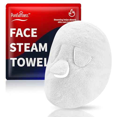 Face Steam Towel with Headband. Reusable Facial Steamer Spa Towels for Women Girls. 2-in-1 Care. Steam Serum Cream Absorption. Cool Calming Moisturizing