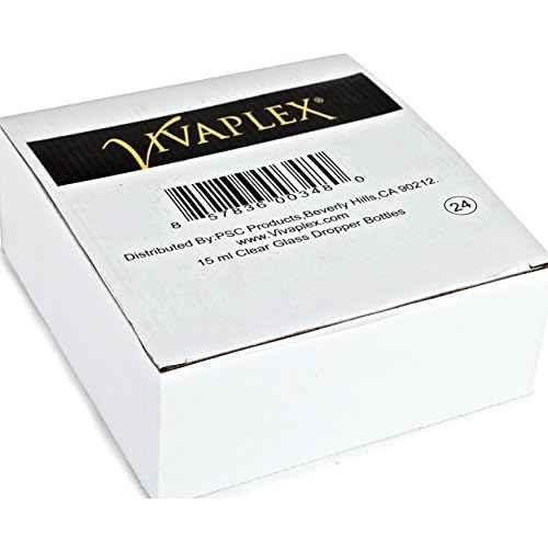 Vivaplex, 24, Clear, 15 ml (1/2 oz) Glass Bottles, with Glass Eye Droppers