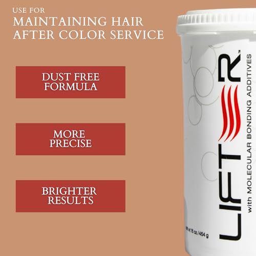 4BOND Premium Hair Bleach Powder Lightener | Blue Based Lightener | Up To 9 Levels Of Lift | Infused with Amino Acids, and Quinoa, Keratin and Baobab Proteins For Repairative Conditioning 16 Fl Oz