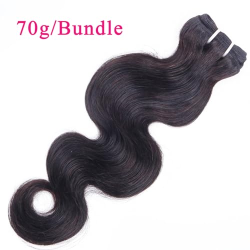 RESACA Body Wave 3 Bundles Human Hair Weave Weft Extentions Bundles for Women 22 24 26 Inch 100% Unprocessed Brazilian Virgin Human Hair (Nature Color Black)