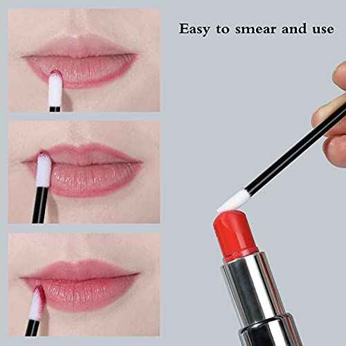 Lip Applicators Disposable 400pcs - Black Disposable Makeup Applicators - Lip Brush for Lipstick, Lipgloss, Chapstick