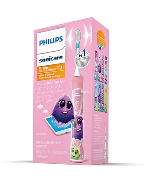 Philips Sonicare for Kids 3+ Bluetooth Connected Rechargeable Electric Power Toothbrushes, Interactive for Better Brushing