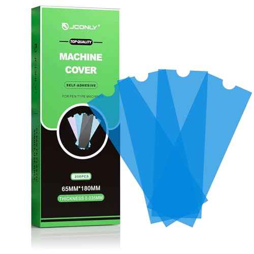 Large Size Tattoo Machine Covers, 200Pcs Sealable Tattoo Pen Sleeves Machine Bags 2.5" x 7.1" Pen Covers, Disposable Cartridge Tattoo Machine Bags XL,4 Colors(BLUE)