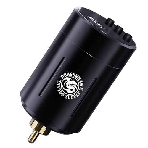 Dragonhawk Tattoo Battery Power Supply Lightweight Small Digital Display for Rca Jack Tattoo Pen Machine