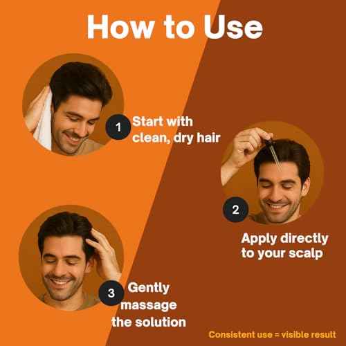 Minoxidil for Men 5% Topical Solution ? Beard & Hair Regrowth Treatment, Extra Strength Hair Loss Formula for Thicker, Fuller Hair, Hair Growth Serum for Men