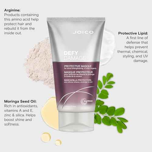 Joico Defy Damage Protective Masque | For Color-Treated Hair | Strengthen Bonds & Preserve Hair Color | With Moringa Seed Oil & Arginine | 5.1 Fl Oz