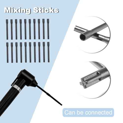 Tattoo Ink Mixer Machine Kit - Gakonp Pigment Mixer with 50Pcs Ink Mixing Sticks and 50Pcs 11mm Ink Caps Black Color Mixer Machine Electric Pigment Machine for Tattoo Supplies