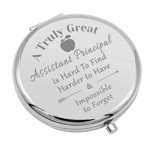 Assistant Principal Appreciation Gifts Portable Makeup Mirror Thank You Gift for Women Assistant Principal Retirement Gift Folding Makeup Mirror Christmas Thanksgiving Graduation Gift