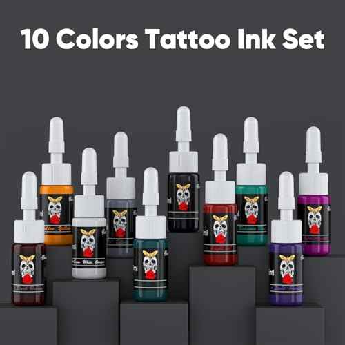 Wireless Tattoo Gun Kit - Professional Rotary Tattoo Machine with 1,600 mAh Power Supply, Complete Tattoo Pen Set with 10Pcs Cartridge Needles for Beginners Tattoo Supplies (Black, 76Pcs)