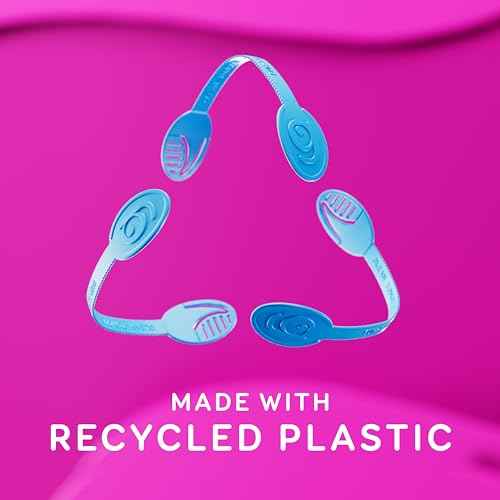 GRIN Tongue Cleaner Strap, 48 Count, Disposable Tongue Cleaner, Hygienic Dual Edge Scraper, Recycled Plastic, Clean Tongue, Healthy Tongue, Promote Fresh Breath, Includes Safe Fold- Back Tooth Pick