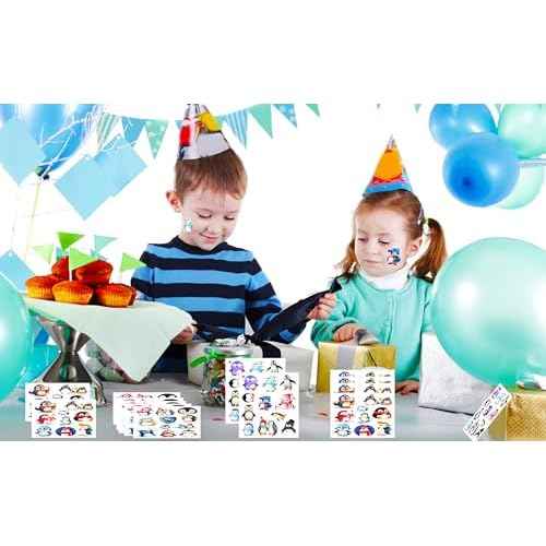 248 Penguin Tattoos Temporary Stickers Winter Party Supplies Decorations Christmas Themed Birthday Baby Shower Snow Season Party Tattoos