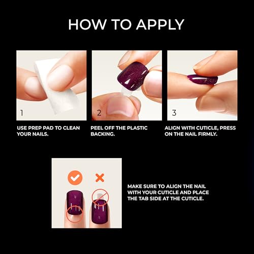 KISS imPRESS No Glue Mani Press On Nails, Color FX, 'Better Things', Dark Green, Short Size, Squoval Shape, Includes 30 Nails, Prep Pad, Instructions Sheet, 1 Manicure Stick, 1 Mini File