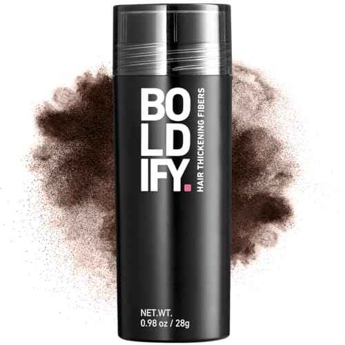 BOLDIFY Hair Fibers (28g) - Fill In Thinning and Fine Hair for an Instantly Fuller, Thicker Look - 14 Shades for Women & Men - Dark Brown