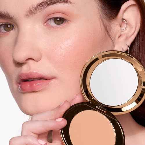 MCoBeauty - Miracle Flawless Pressed Powder - 1 Light Shade - Compact Setting Powder with Rose Flower Extract and Sweet Almond Oil - Helps Finish and Refine the Look of Makeup