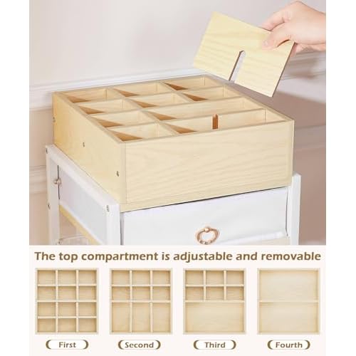 Makeup Storage Organizer for Bedroom: Make Up Holder with Drawer - Vanity Organization for Skincare Cosmetic Brush Beauty Accessories