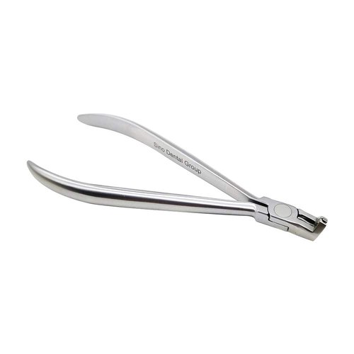 Dental Orthodontic Distal Cutter Plier, Flush Cutter With Safety Holder, Cuts Wire Up To .021" x .025" (.53 mm x .64 mm), Standard Head Long Handle
