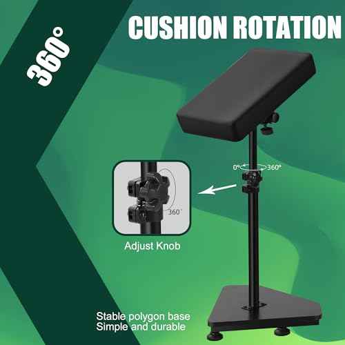 Tattoo Arm Rest with Adjustable Height, Armrest for tattooing with Thickened Soft Sponge Pad for Tattoo Studio