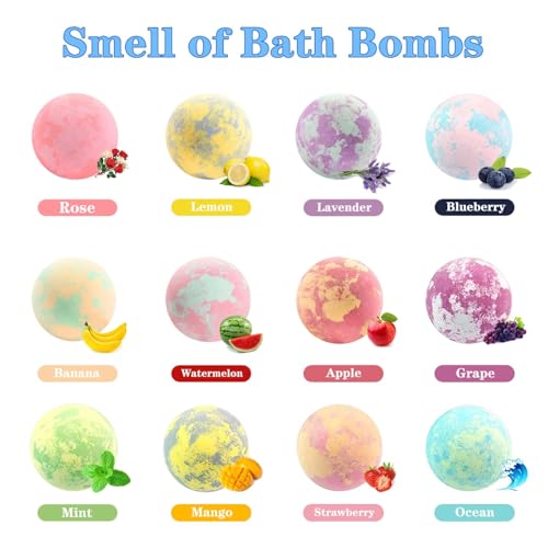 Bath Bombs for Kids with Surprise Fishing Games Inside for Girls Boys - 20 Kids Bath Bombs Gift Set, Handmade Bubble Bath Fizzes Bomb for Chrildren Birthday Christmas and Party Favor Gift for Boys