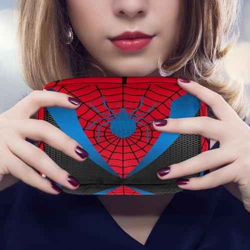 Kids Toiletry Bag for Boys, Cute Small Red Spider Web Wash Bag for Teens Waterproof Cosmetic Weekender Bag Toddler Traveling Toiletries