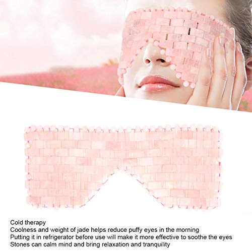 Eye Mask, Jade Stone Eye Mask, Cooling Eye Treatment for Puffy Eyes Dark Circles Soothe Eye Cover for Sleeping for Women for Sleeping Masks Sleep-Masks Eye Fatigue( Crystal)