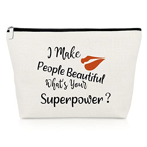 Makeup Artist Gifts for Girl Beautician Cosmetic Bag Makeup Lover Gift for Women Hairdresser Beauty Graduation Present for Artist Friend Stylist Christmas Birthday Present Travel Cosmetic Pouch