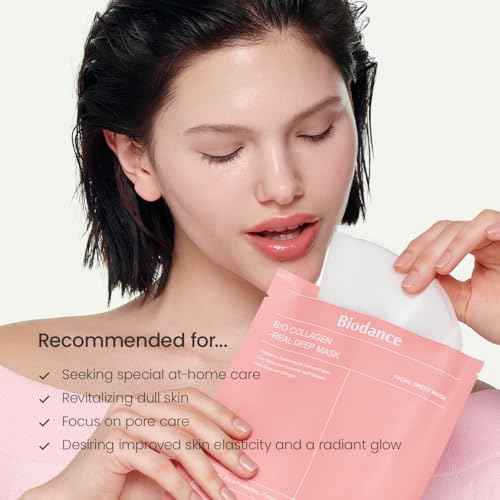 BIODANCE Bio-Collagen Real Deep Mask, Hydrating Overnight Hydrogel Mask, Pore Minimizing, Plumping, Elasticity Improvement, Korean Skincare, Stocking Stuffers for Teen Girls | 1.19oz(34g) x 16ea