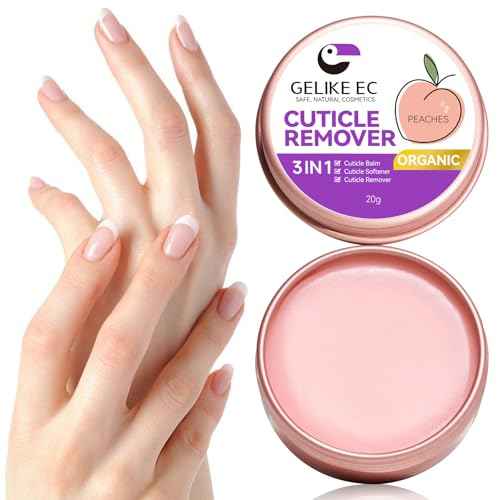 gelike ec Cuticle Cream for Dry Damaged Cuticles Organic Nail Cuticle Remover for Dry, Rough Hands Cracked Rigid Skin - Professional for Salon Home Use