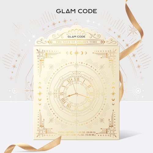 Makeup Advent Calendar 2025, 24 Days Beauty Gift Set for Adult Women & Teen Girls ? GlAM CODE Christmas Countdown Calendar Beauty & Cosmetics Holiday Surprise Make Up Gift Kits - Golden