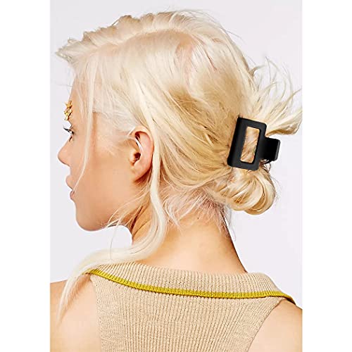 4 PCS Matte Square Hair Claw Clips for Thick Hair - Cute Hair Clips for Women