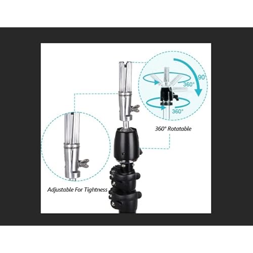 68 Inch Adjustable Mannequin Head Stand Aluminum of Tripod Silver Manikin Head Stand with Travel Bag for Cosmetologist, Hairstylist, Barber