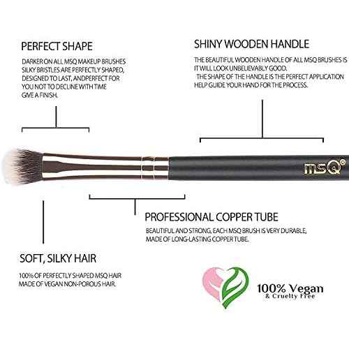 MSQ Eye Brush Set Rose Gold 6pcs Eyeshadow Set Eyebrow Brush Makeup Brushes Eyeliner Brush for Eyeshadow, Eyebrow, Eyeliner, Blending, Concealer, Best for Gifts