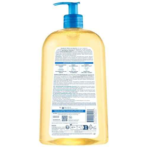 Bioderma Atoderm Shower Oil, Cleansing Oil For Face & Body, Nourishing Cleansing Oil For Dry to Atopic Sensitive Skin For Softer & Smooth Skin For Your Whole Family