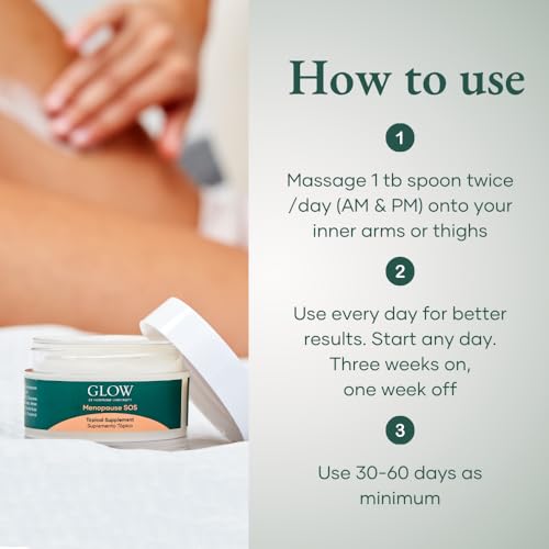 Glow by Hormone University - OBGYN-Formulated Menopause Wild Yam Cream ? Clinically Proven, Hormone-Free Topical Supplement for Hot Flashes & Night Sweats (Pack of 2)