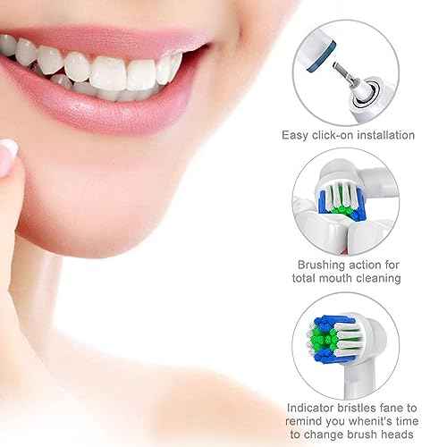 Replacement Toothbrush Heads Compatible with Oral-B Braun, 20 Pcs Professional Electric Toothbrush Brush Heads for Oral B Replacement Head Refill Pro 500/1000/1500/3000/3757/5000/7000/7500/8000