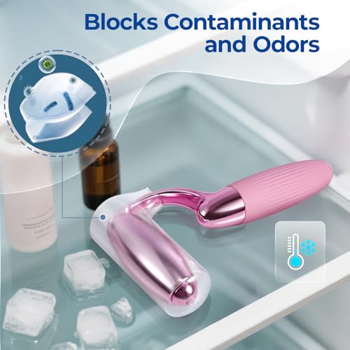 MORGLES Ice Roller for Face, Professional Face Roller Cryotherapy Tool to Reduce Puffiness, Redness & Headaches, Tighten Skin and Improve Lymphatic Drainage with Ergonomic Handle (Pink)