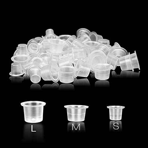 Tattoo Ink Caps - 1000Pcs Disposable Plastic Pigment Tattoo Ink Caps Cups for Tattoo Ink, Tattoo Supplies(Small #9)