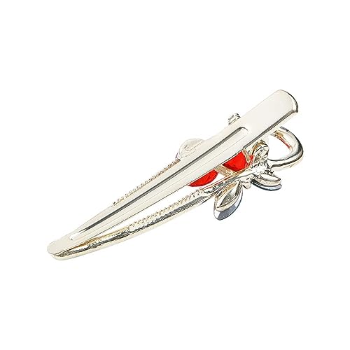 Hair Clips 4PCS Sweet Cherry Duckbill Clips Rhinestone Pearls Cherry Green Leaf Hairpins For Woman Temperament Cute Barrettes Girls Hair Accessories