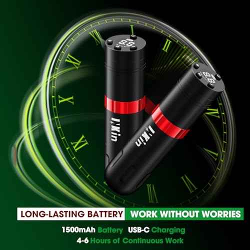 INKin Tattoo Gun Kit for Beginners Complete Set, Wireless Tattoo Machine with 3.5mm Stroke Length, 16Pcs Tattoo Needles Mixed and 10Pcs Tattoo Inks, Ideal Starter Set for Practice and Learning