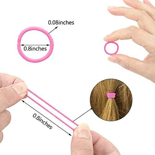 C?LLOT 360PCS Baby Hair Ties, 36 Multicolors Elastic Hair Ties,2cm in Diameter No Crease Finger Rubber Hair Elastics,Small Thin Hair Ponytail Holders Hair Accessories for Baby Girls Toddlers Kids