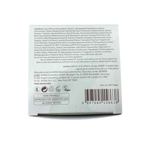 AHAVA Age Control Even Tone Sleeping Cream - Nourishing Night Cream to Brighten, Hydrate & Even Out the Skin Overnight & Reduce Wrinkles, with Exclusive Osmoter, Niacinamide & Jojoba Oil, 1.7 Fl.Oz