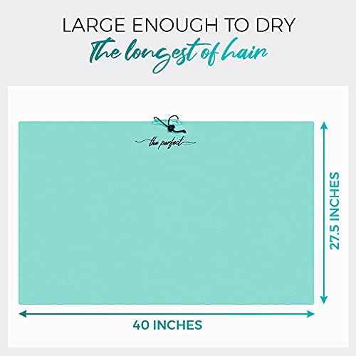 Microfiber Hair Towel Wrap for Women - Gift and Travel - Smooth Like Silk - Curly, Wavy, Straight Hair Girls - Plopping Essential - Anti-Frizz, Fast Drying, Works Better Than a Cotton T-Shirt