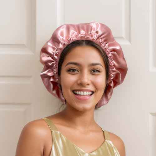 Satin Bonnet Double Layer Silk Bonnet for Sleeping Women Hair Care for Natural Curly