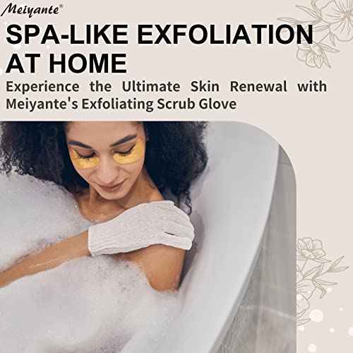 Exfoliating Glove - Body Scrub for Smooth and Soft Skin - Body Exfoliator for Ingrown Hair Dead Skin Remover and Itchy and Flaky Skin - Scrubber Shower Accessories 1 Pair Glove Mens Stocking Stuffer