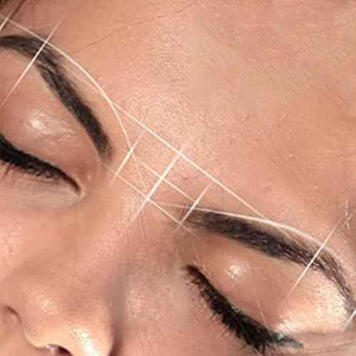 Pre-Inked Brow Mapping String for Microblading Eyebrow Marker Thread Tattoo PMU Microblading string Measuring Tool for Marking Symmetrical Eyebrows (white Pre-Inked (1 Pack))