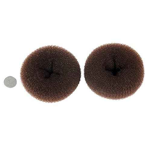 Extra Large Ring Style Bun Shaper for Thick and Long Hair, Women's Chignon Donut (4.3 in., Brown)